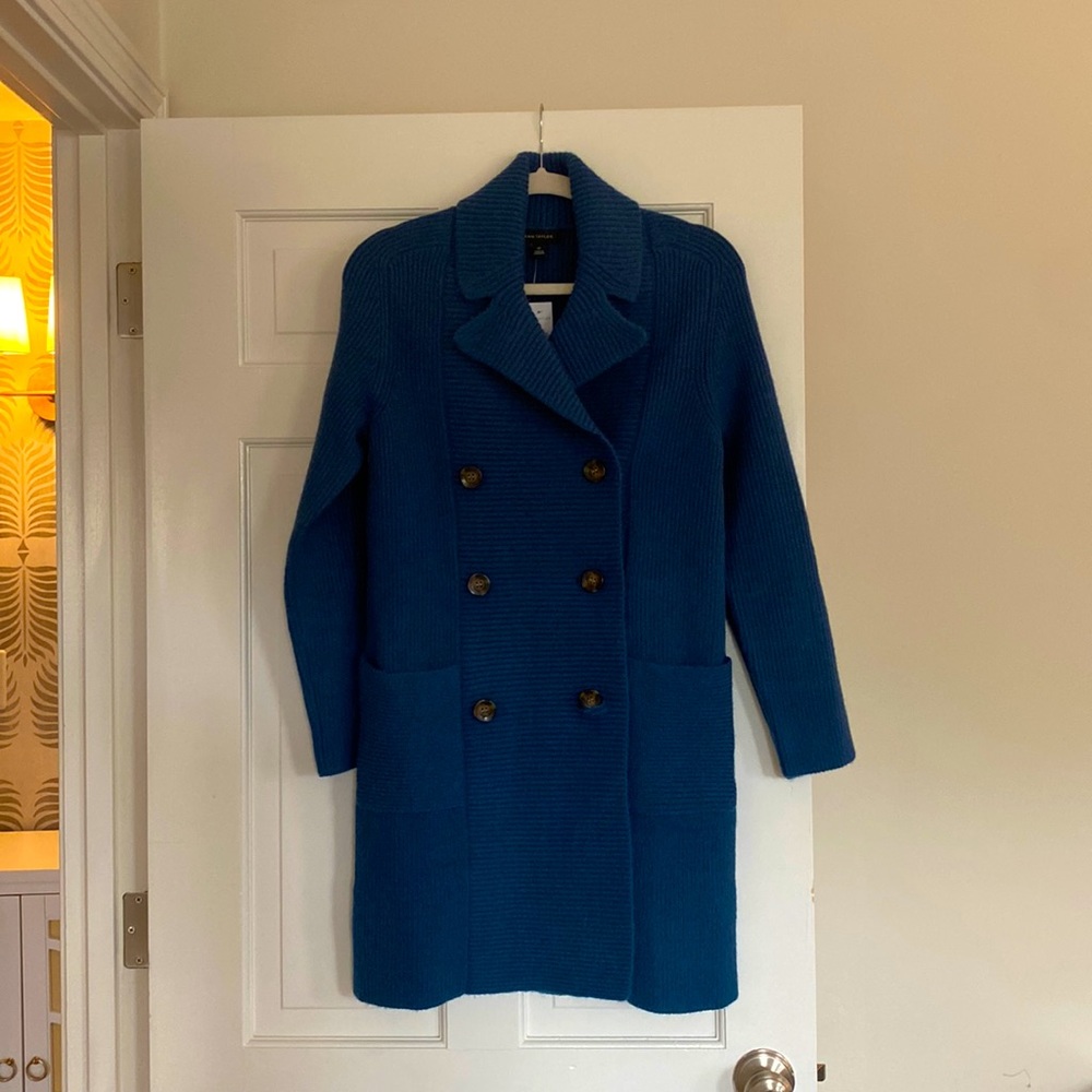 NWT Ann Taylor Double Breasted Coatigan, sweater jacket